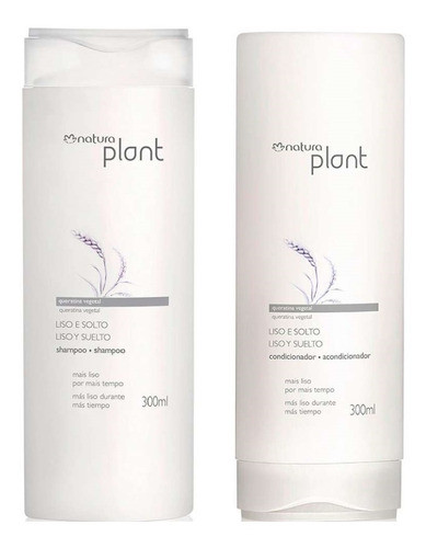 Set De Shampoo + Acondicionador Liso/ Suelto Plant Natura 0