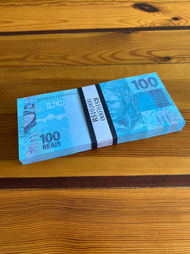 100 Reais Dinheiro Fake Sem Valor Cédula Cenográfica 1