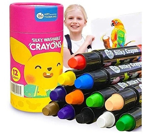 Silky Crayones 3 En 1 Para Bebés Lavables 12colores- Upalalá 0