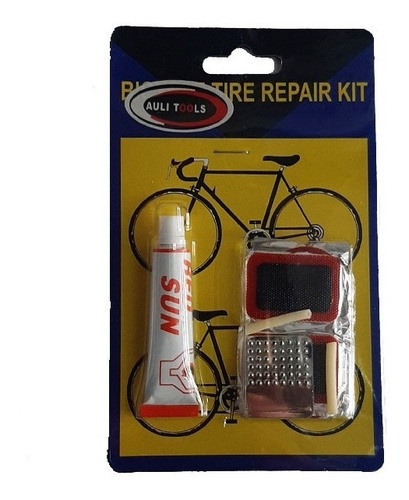 Kit Set Juego De Parche Para Reparación Bicicleta Gomines 0