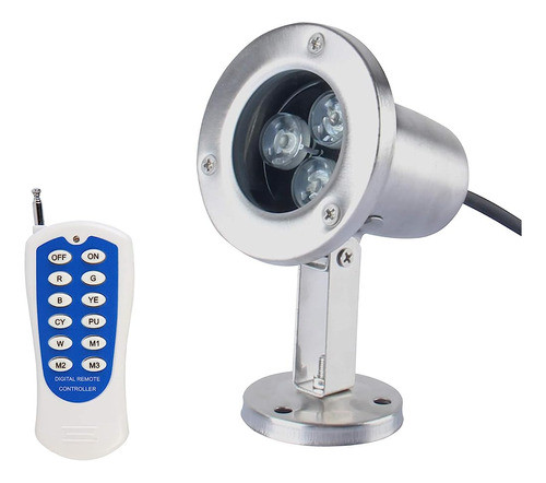 Jsn & Pc Led Luces Subacuáticas 9w Rgb Cambio De Color Con E 0