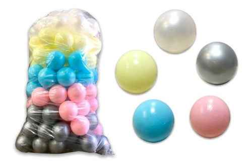Pelotas Pelotero Pastel X100, Celeste, Amarillo, Rosa 1