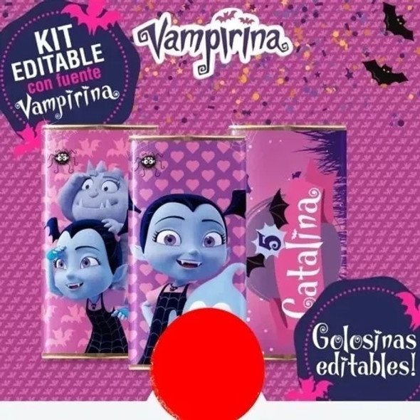 Kit Imprimible Candy Bar Vampirina Editable 1 Kit Imprimible Candy Bar Vampirina Editable 1