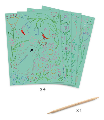 Lamina Para Raspar Animalitos Dj09717 Djeco 1