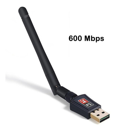 Tarjeta De Red Usb Dual Band 2g / 5g Wifi 600 Mbps C/ Antena 1