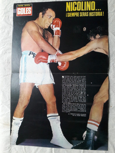 Póster Revista Goles Nicolino Siempre Seras Historia Boxeo 0