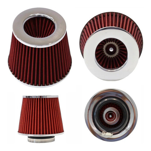Filtro De Aire Bi-conico Grande Para Competicion Rojo 1
