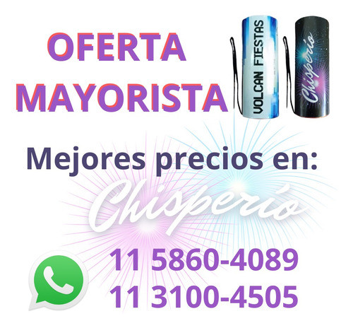 Volcán / Chispa Fría 5mx 1 Seg Con Base De Fijación 1