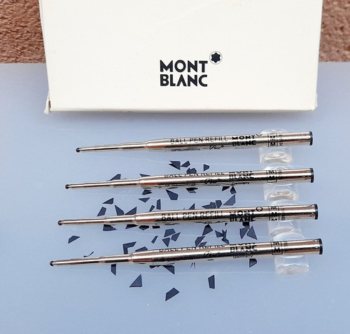 Carga Montblanc Esferográfica Azul Ou Preta Média C/ 4 Unid. 1