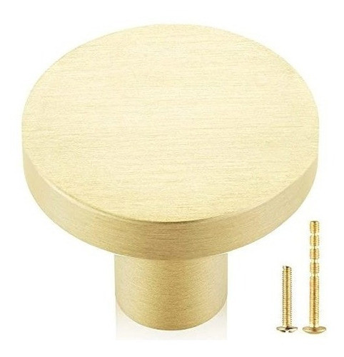 Tiradores De Cajones Dorados, Juego 5 Pomos De Laton Macizo 0