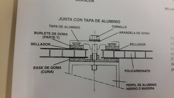 Perfil Tapa De Aluminio Para Policarbonato Con Burletes 0