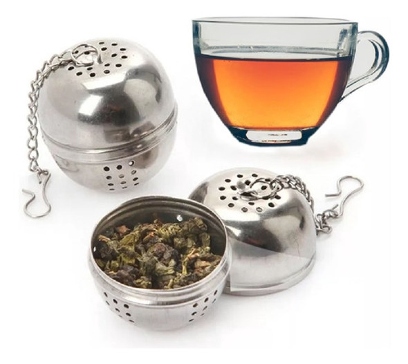 2 Infusores Cha Coador Inox Difusor Peneira Corrente Bolinha 0 2 Infusores Cha Coador Inox Difusor Peneira Corrente Bolinha 0