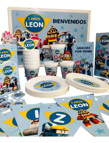 Cotillón Infantil Personalizado X 30 Robocar Poli 0