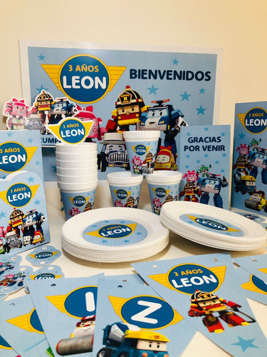 Cotillón Infantil Personalizado X 30 Robocar Poli 1