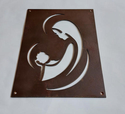 Virgen Maria Calada En Chapa 0