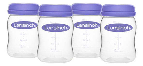 Botellas Almacenamiento De Leche Materna Lansinoh 160ml X4 1