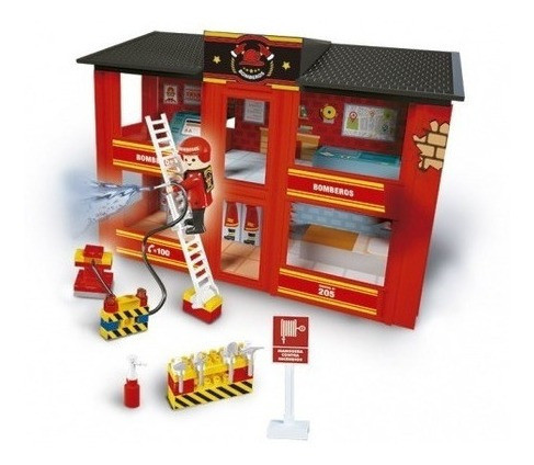 Estación De Bomberos Flokys  / 01-2014 ( Tipo Playmobil ) 1
