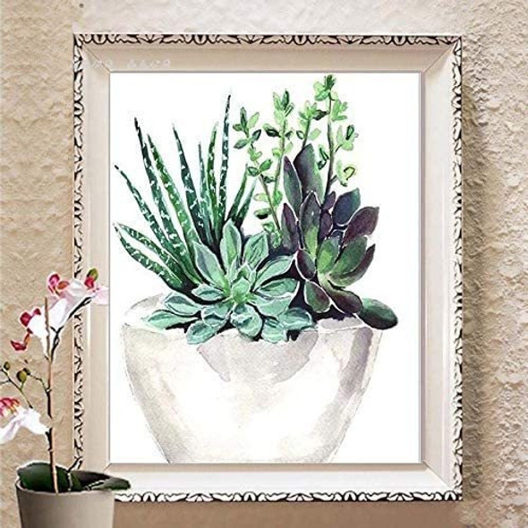 Kit De Pintura Con Diamantes 5d Suculentas 50x40 Cm 1 Kit De Pintura Con Diamantes 5d Suculentas 50x40 Cm 1