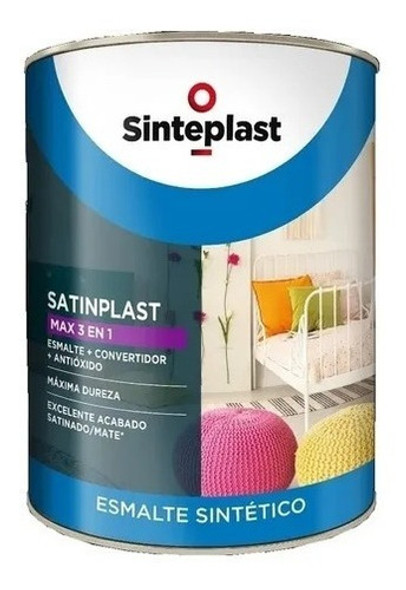 Combo Sintetico Antioxido Blanco Satinado 4 +rodillo +pincel 1