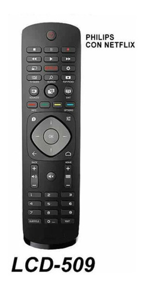 Control Remoto Para Philips 3d Led Smart Tv Lcd 509 Netflix 1