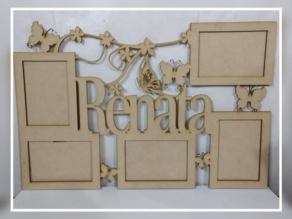 Portarretrato Multiple Pesonalizado Con Nombre Mdf 60x40cm 0