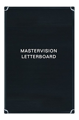 Mastervision Letter Board 24 X 36 Black With 0