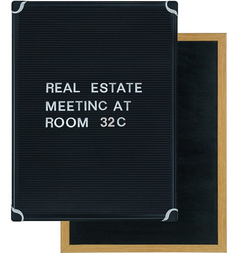 Mastervision Letter Board 24 X 36 Black With 1
