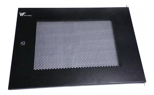 Puerta Hiperventilada Color Negro Para Rack De 12u 0