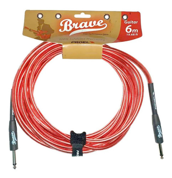 Cable Plug Proel Brave Guitarra Bajo  Instrumento 6m Pro 0