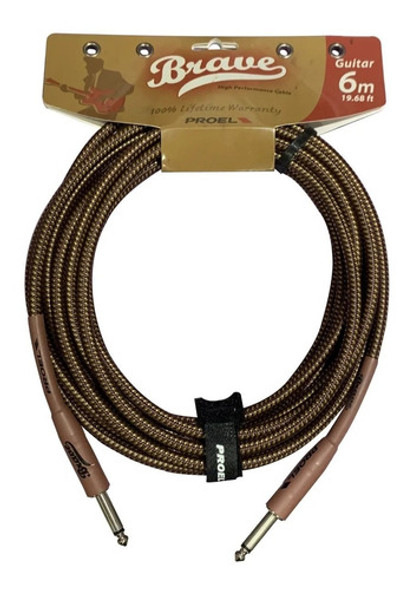 Cable Plug Proel Brave Guitarra Bajo  Instrumento 6m Pro 1