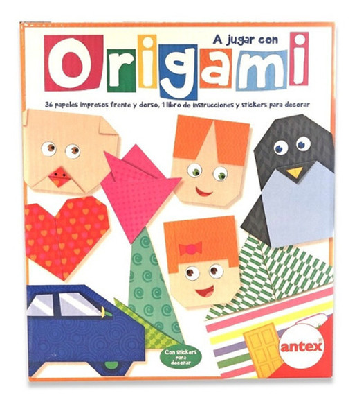 Crea Origami Origamis 36 Papeles Libro Y Stickers Antex 0