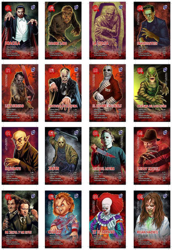 Cartas Cine Terror Jason Freddy Universo Retro It Chucky 1