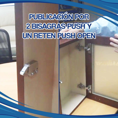 Bisagra Codo 9 Cazoleta 35 Mm Push + Reten Mueble Cima M 1