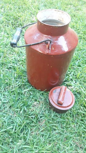 Antiguedad Deco Tacho Leche Enlozado Diam16cmxalto30cm 4lts 0