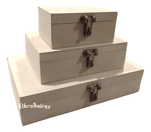 Caja Maletín Con Herrajes Fibrofacil N°2 15 X 20 Cm 1