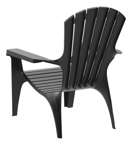 Sillón Reposera Pvc Italiano Para Jardín O Piscinas Negro 1