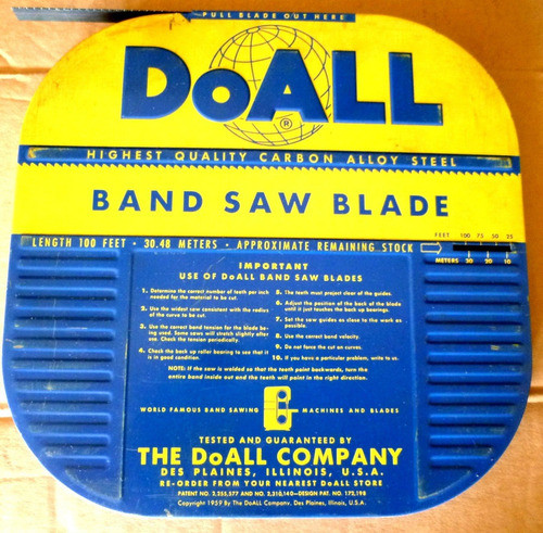 Hoja Sierra Doall P/matriceria P/sin Fin 3/8'x8 $ X Metro 1