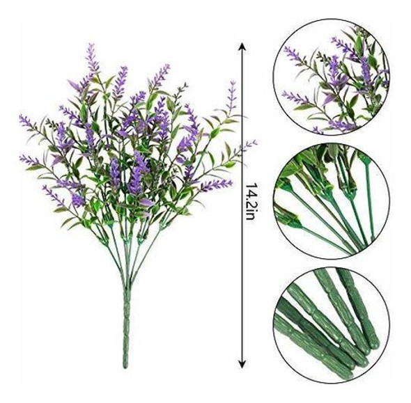 Hatoku - 9 Paquetes De Flores De Lavanda Artificiales Para E 1