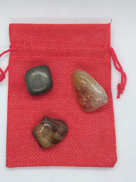 Set Abundancia Citrino, Pirita Y Ojo De Tigre Pulidas 1 Set Abundancia Citrino, Pirita Y Ojo De Tigre Pulidas 1