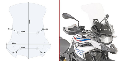 Parabrisas Moto Givi Touring Bmw F850gs 2019 0