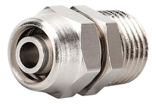 5 Pçs Conexão Reta Dois Toques Metálica Tubo 10mm Rosca 1/2 0