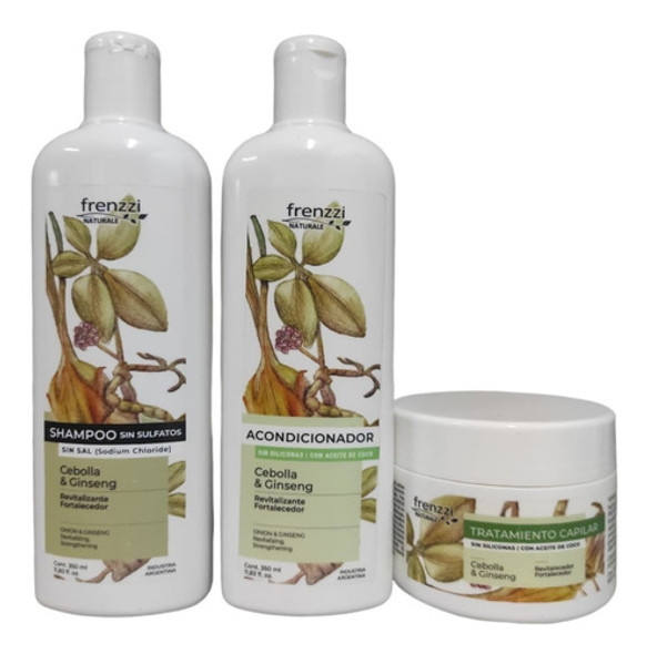 Pack Shampoo+acondicionador+baño De Crema Cebolla Frenzzi 0