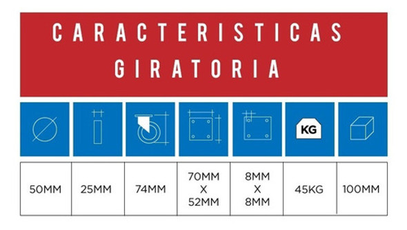 Rueda Giratoria 50mm X 25mm Pu Naranja Ruleman Oxen 19991 1