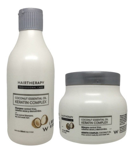 Shampoo+máscara Keratin Complex Coconut Hair Therapy 300ml 0