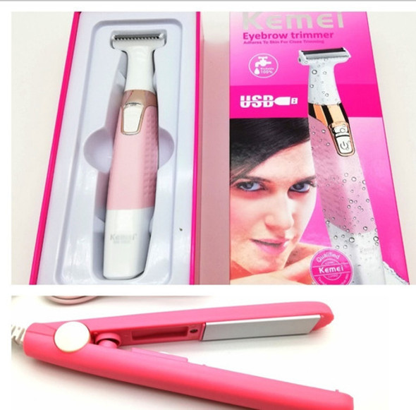 Combo Planchita Mas Depiladora Intima, Ambas Kemei 0
