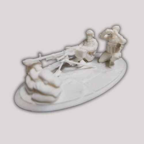 Miniatura Soldados Y Ametralladora Kord, Escala 1/32, Color 0