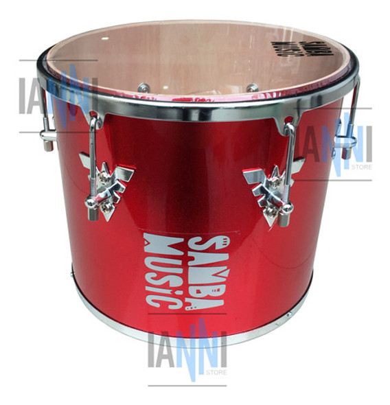 Repique De Mão Madeira Phx 30x12 Vermelho 1