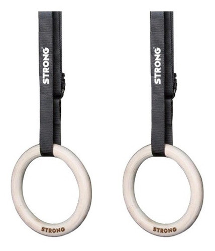 Anillas De Madera Strongfitness Con Regulación 0