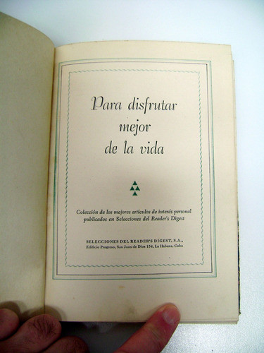 Para Disfrutar Mejor De La Vida Libro Reader´s Digest Boedo 1