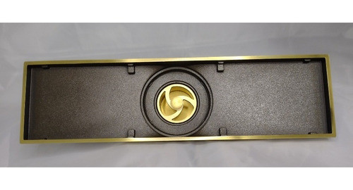 Rejilla 30 Cm Piso Baño Retro Bronce Labrado Floral Desagüe 1